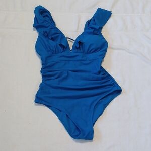 Blue One-Piece Swimsuit Cupshe Size Medium